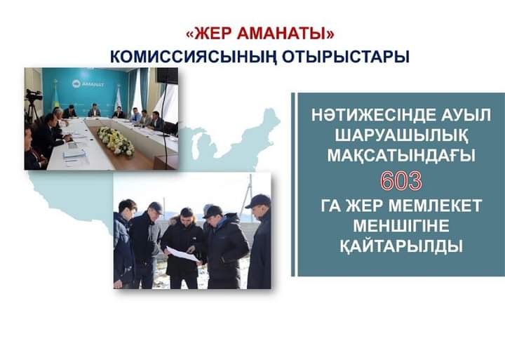 Шымкентте 603 га жер мемлекет меншігіне қайтарылды