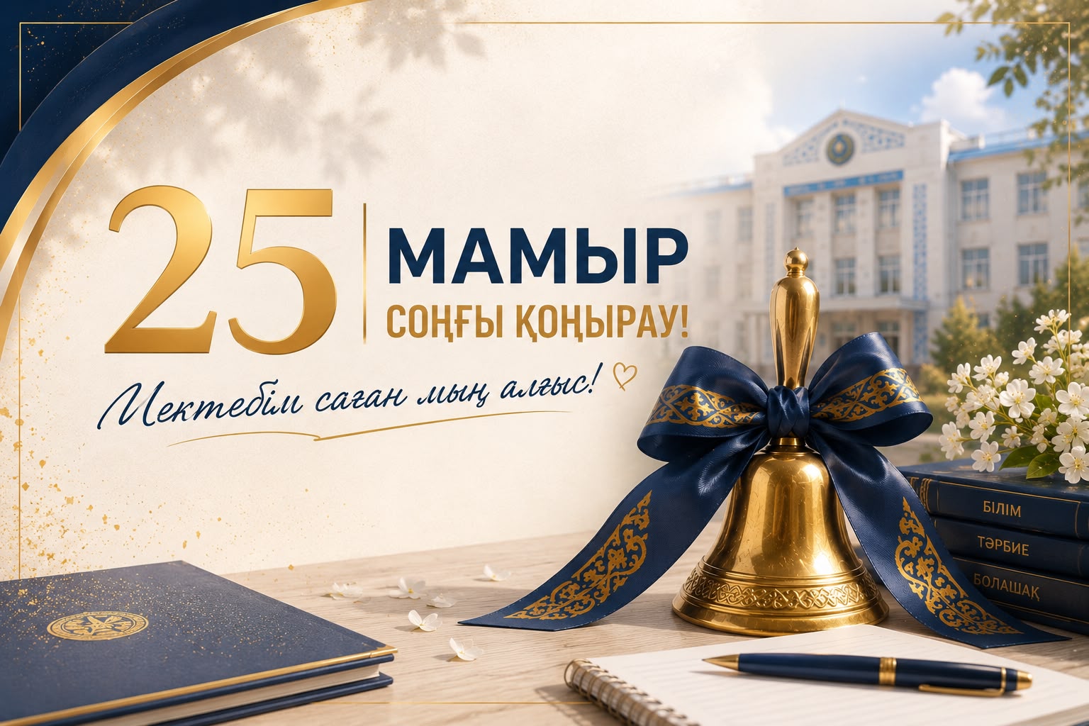 25 мамыр – мектеппен қоштасудың толқынысқа толы сәті